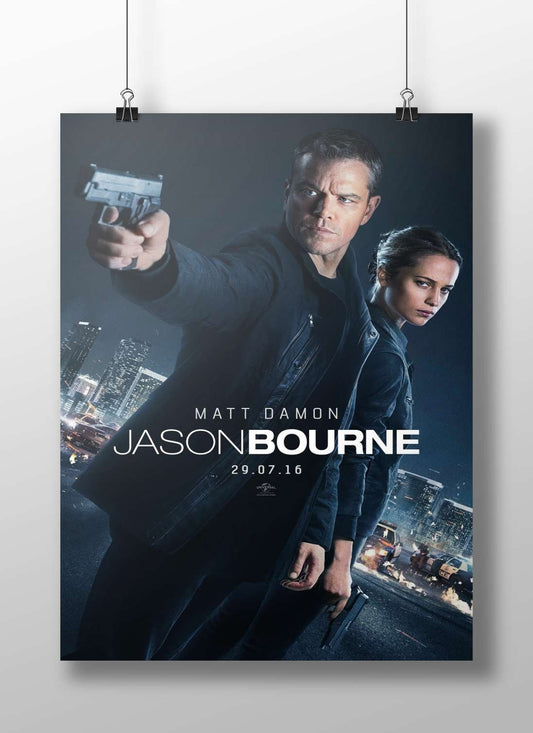 Jason Bourne franchise and Matt Damon Main Subject: Jason Bourne franchise and Matt Damon Matte BoizzBoard rigid print —