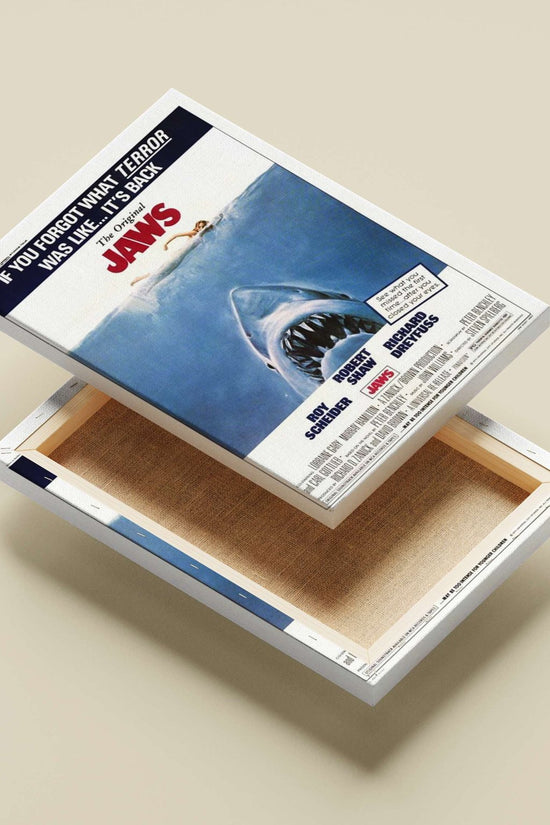 The Original Jaws (1975 film) movie poster Main Subject: The Original Jaws (1975 film) movie poster Canvas wall art —