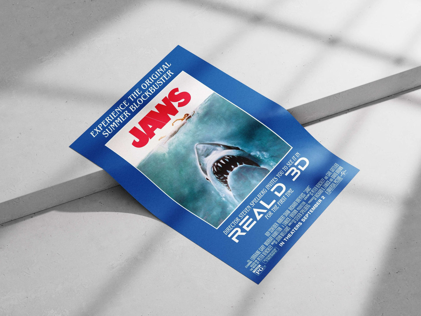 The Jaws (1975) film franchise by Steven Spielberg. Main Subject: The Jaws (1975) film franchise by Steven Spielberg. Matte