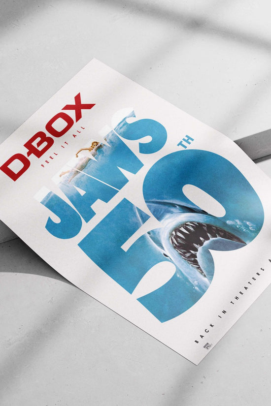 Jaws franchise (50th anniversary) Main Subject: Jaws franchise (50th anniversary) Matte poster print — Bollywood wall art