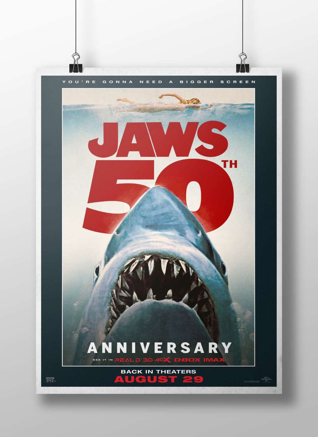 JAWS franchise (50th anniversary) Main Subject: JAWS franchise (50th anniversary) Matte BoizzBoard rigid print — Bollywood