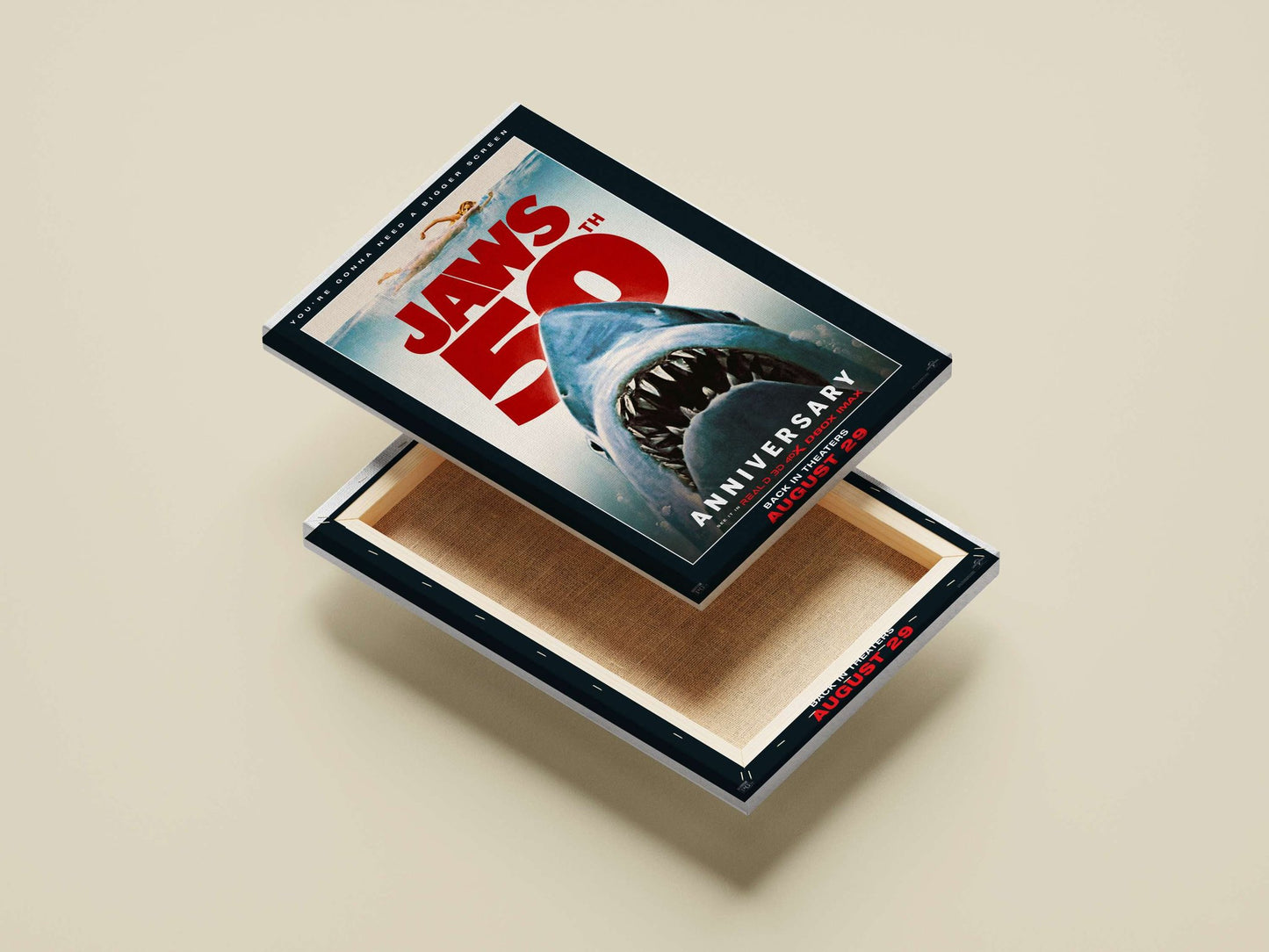 JAWS franchise (50th anniversary) Main Subject: JAWS franchise (50th anniversary) Canvas wall art — Bollywood wall art India