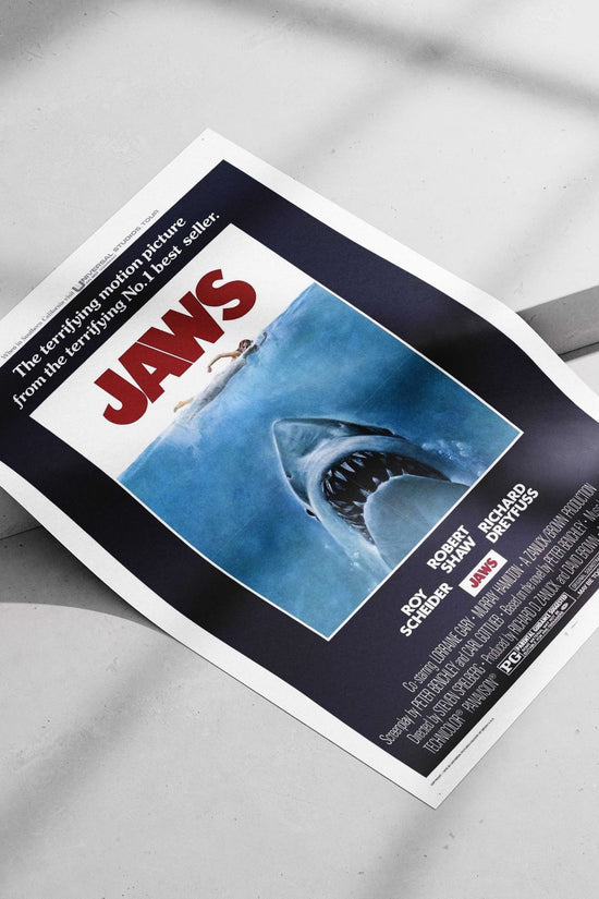 Jaws (1975 film) Main Subject: Jaws (1975 film) Matte poster print — Bollywood wall art India | PosterBoizz