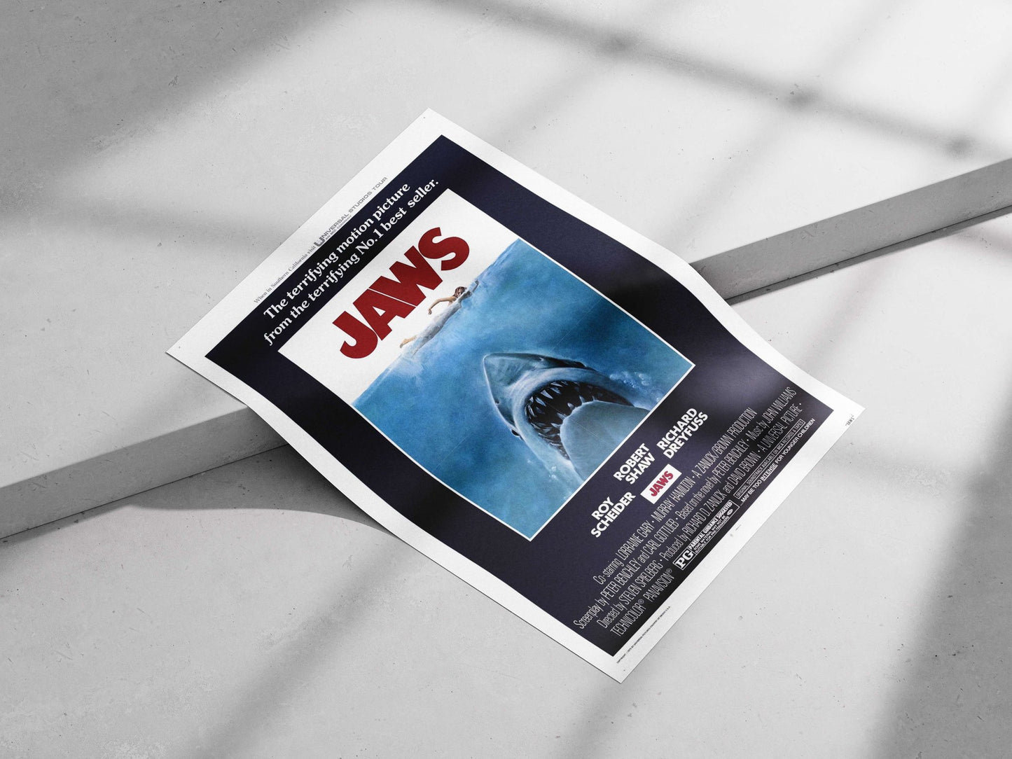 Jaws (1975 film) Main Subject: Jaws (1975 film) Matte poster print — Bollywood wall art India | PosterBoizz