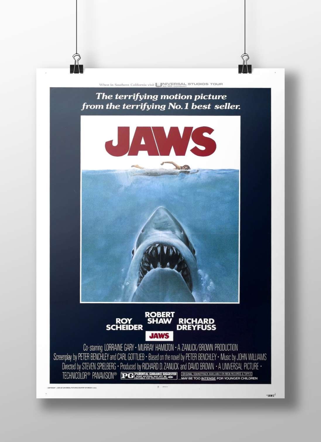 Jaws (1975 film) Main Subject: Jaws (1975 film) Matte BoizzBoard rigid print — Bollywood wall art India | PosterBoizz