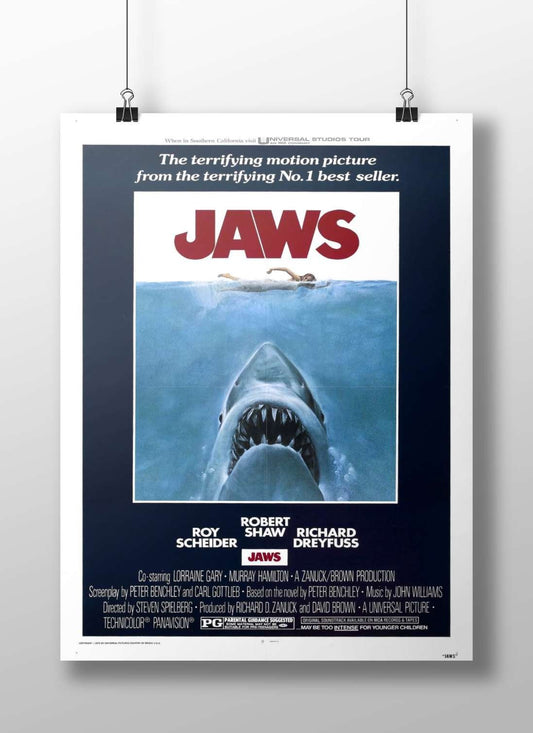 Jaws (1975 film) Main Subject: Jaws (1975 film) Matte BoizzBoard rigid print — Bollywood wall art India | PosterBoizz