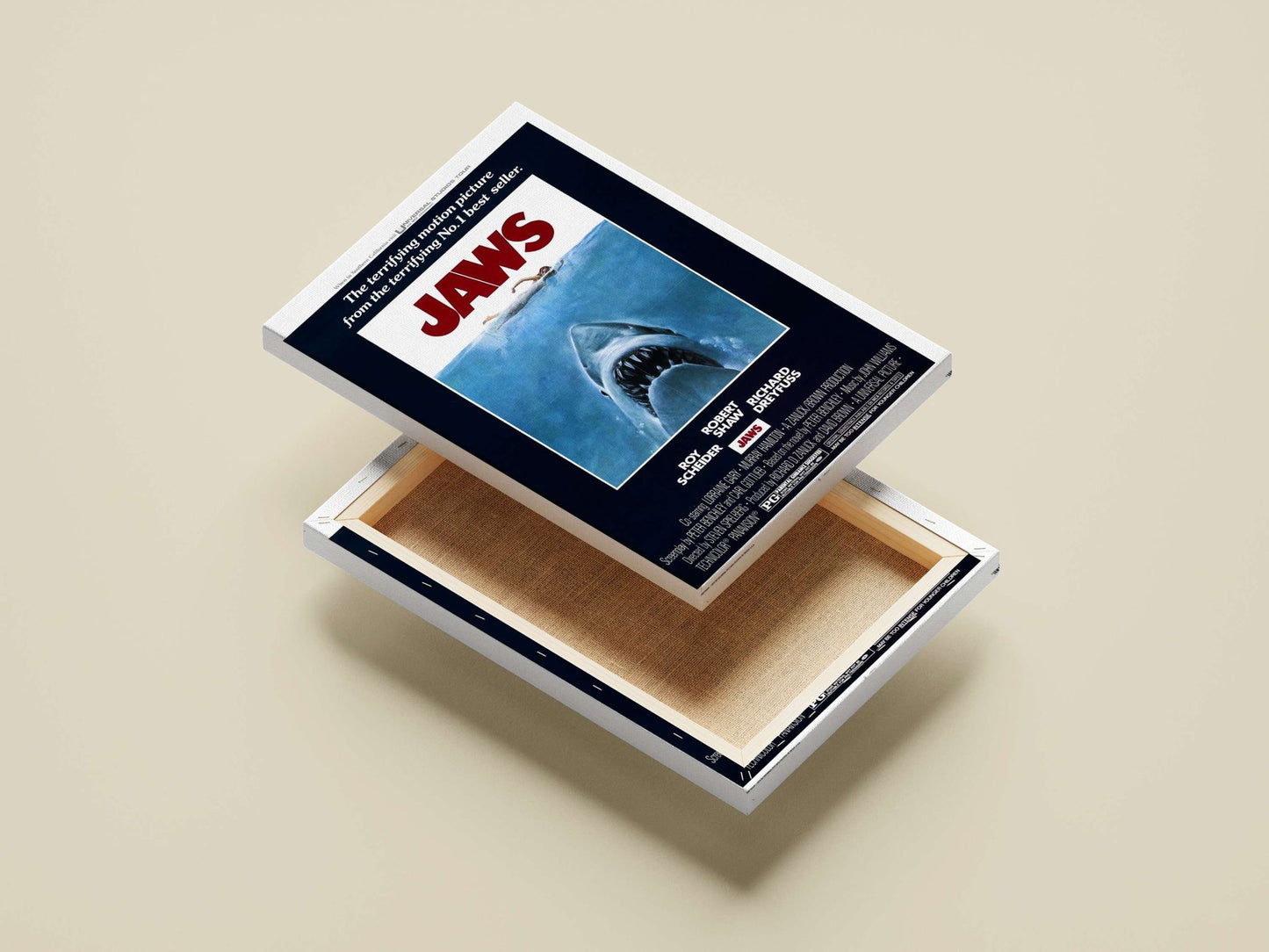 Jaws (1975 film) Main Subject: Jaws (1975 film) Canvas wall art — Bollywood wall art India | PosterBoizz
