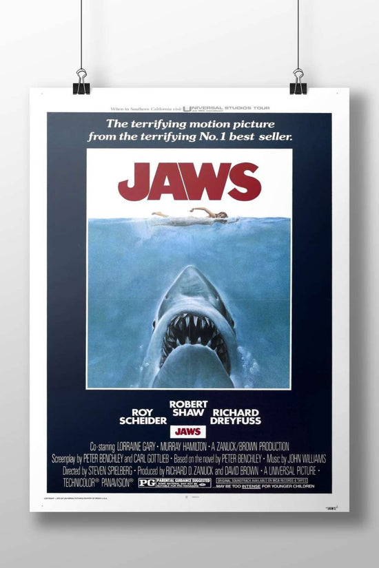 Jaws (1975 film) Main Subject: Jaws (1975 film) Matte BoizzBoard rigid print — Bollywood wall art India | PosterBoizz