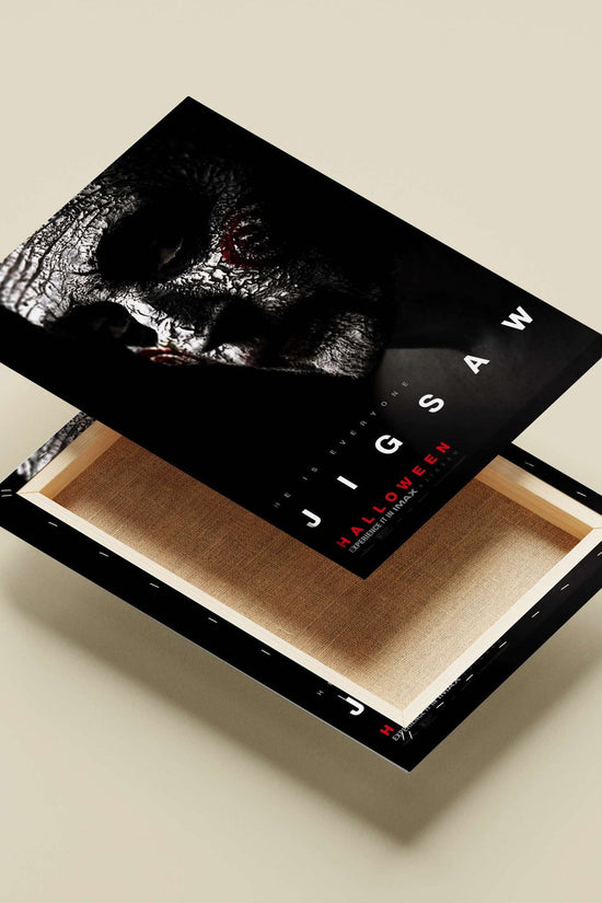 Jigsaw (character from the Saw franchise) Main Subject: Jigsaw (character from the Saw franchise) Canvas wall art —