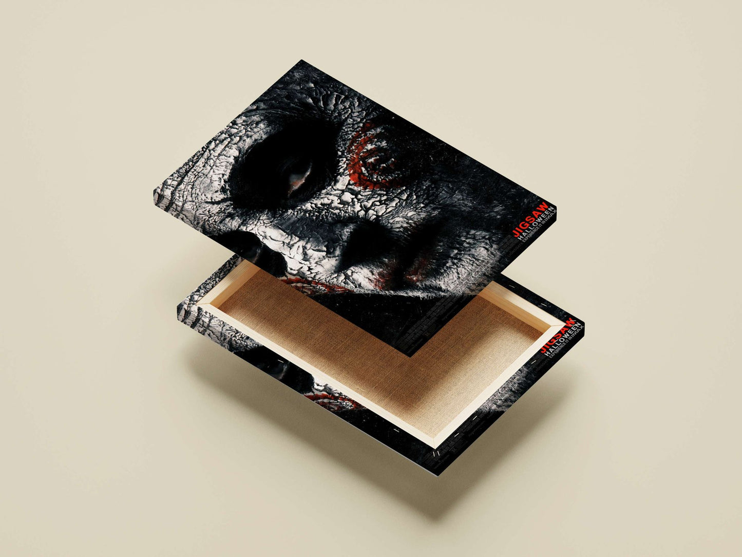 The Jigsaw franchise's masked killer Main Subject: The Jigsaw franchise's masked killer Canvas wall art — Superhero wall art