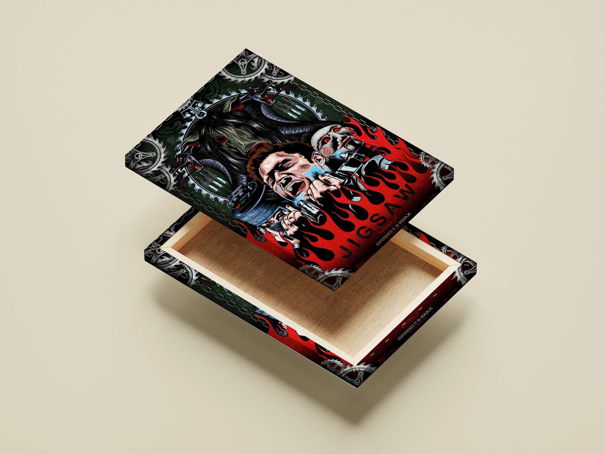 Jigsaw franchise (Saw series) Main Subject: Jigsaw franchise (Saw series) Canvas wall art — Superhero wall art India |
