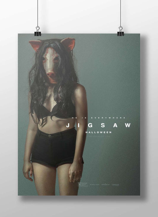 Jigsaw franchise character (Saw series, Halloween-themed promotion) Main Subject: Jigsaw franchise character (Saw series,