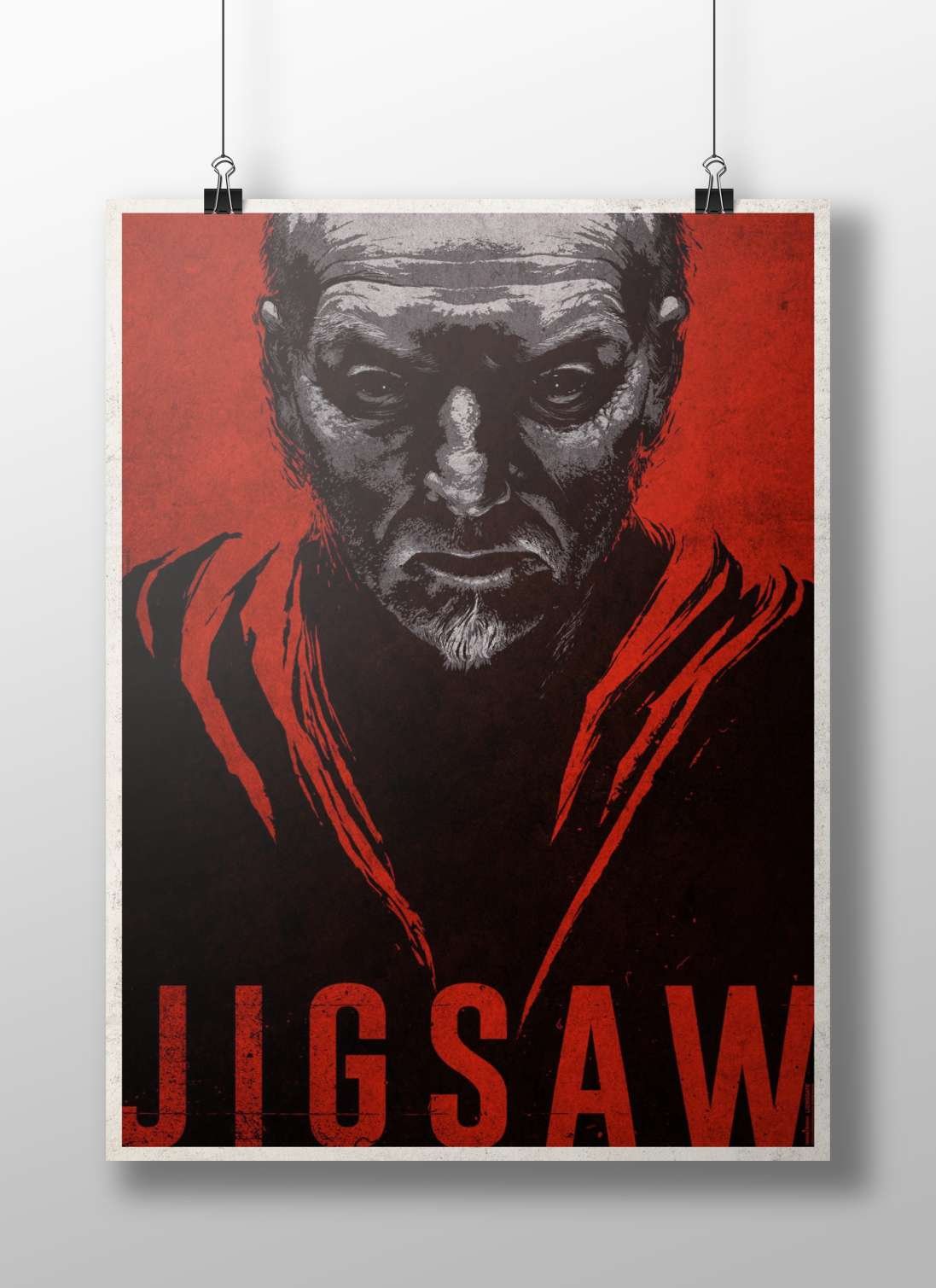 Jigsaw (from the Saw franchise) Main Subject: Jigsaw (from the Saw franchise) Matte BoizzBoard rigid print — Superhero wall