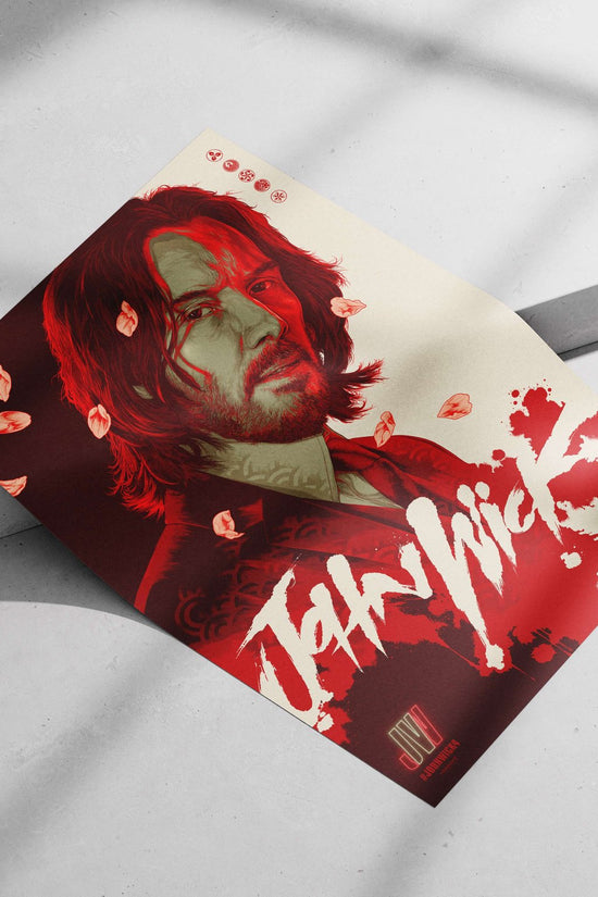 John Wick (from the John Wick franchise) Main Subject: John Wick (from the John Wick franchise) Matte poster print —
