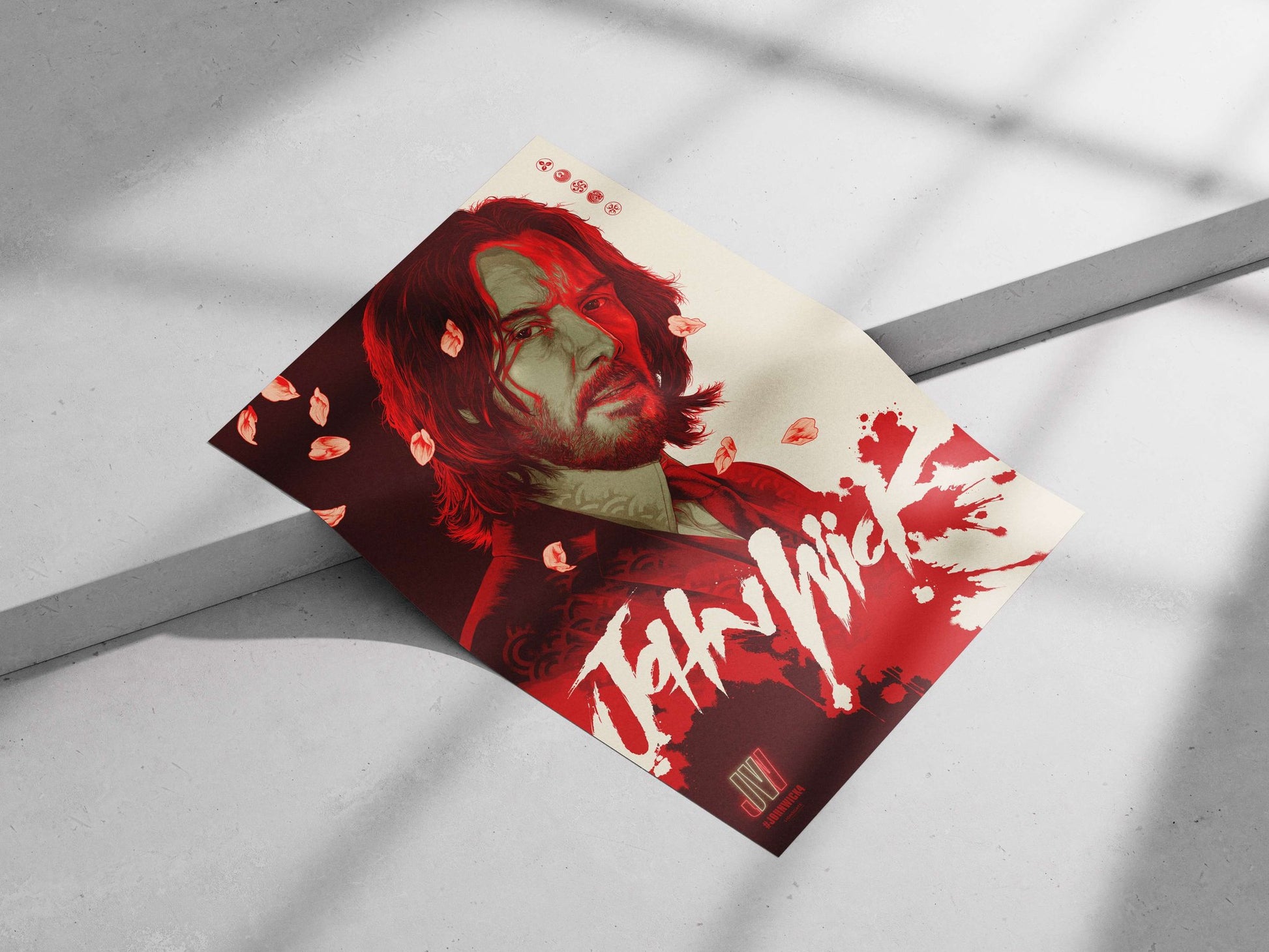 John Wick (from the John Wick franchise) Main Subject: John Wick (from the John Wick franchise) Matte poster print —