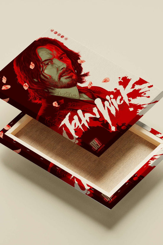 John Wick (from the John Wick franchise) Main Subject: John Wick (from the John Wick franchise) Canvas wall art — Hollywood