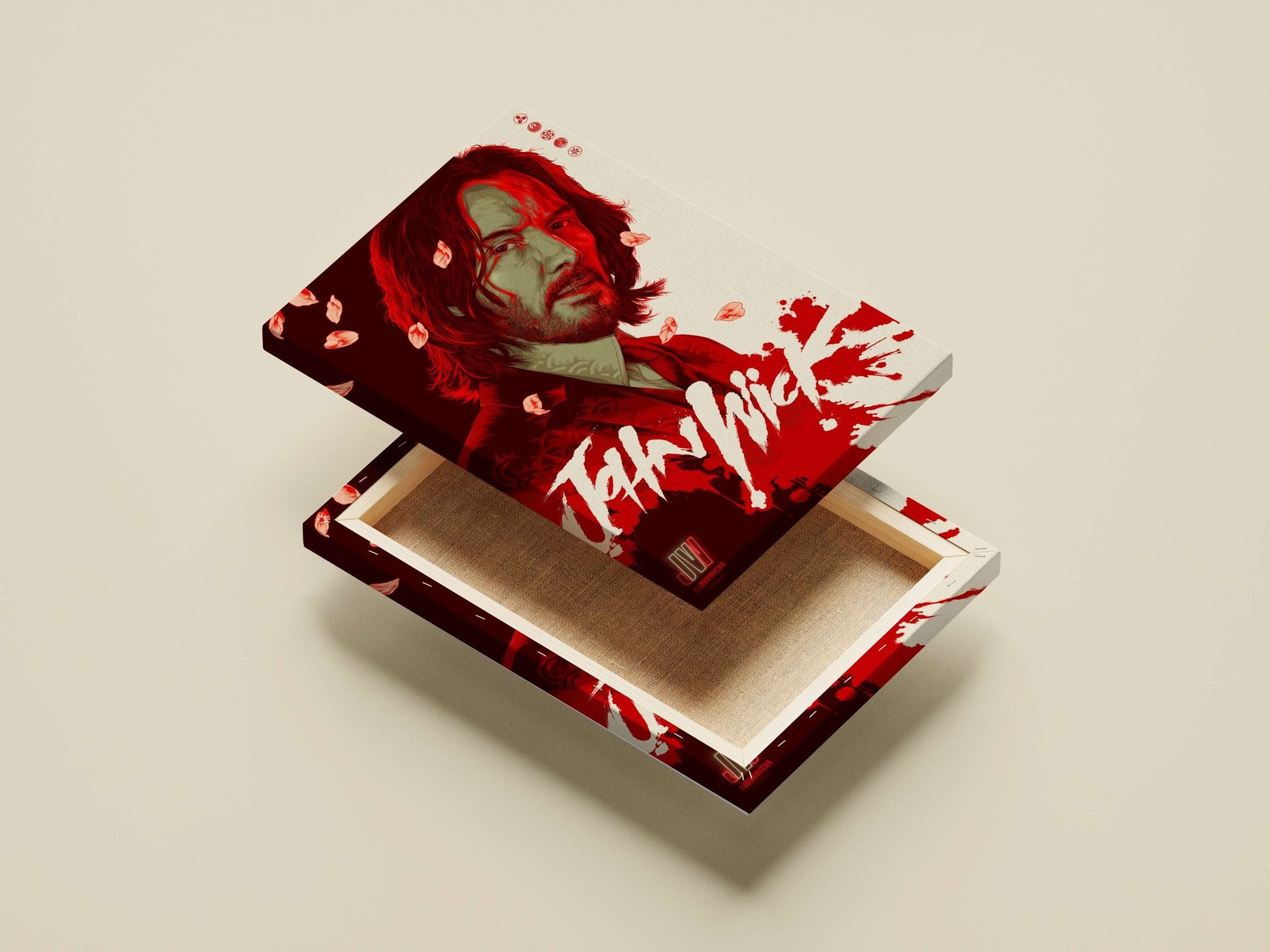 John Wick (from the John Wick franchise) Main Subject: John Wick (from the John Wick franchise) Canvas wall art — Hollywood