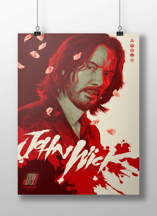 John Wick (from the John Wick franchise) Main Subject: John Wick (from the John Wick franchise) Matte BoizzBoard rigid print