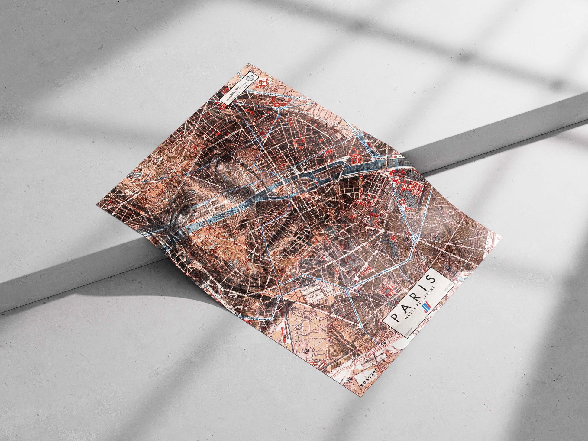 Paris Metro (RATP) map Main Subject: Paris Metro (RATP) map Matte poster print — Art wall art India | PosterBoizz