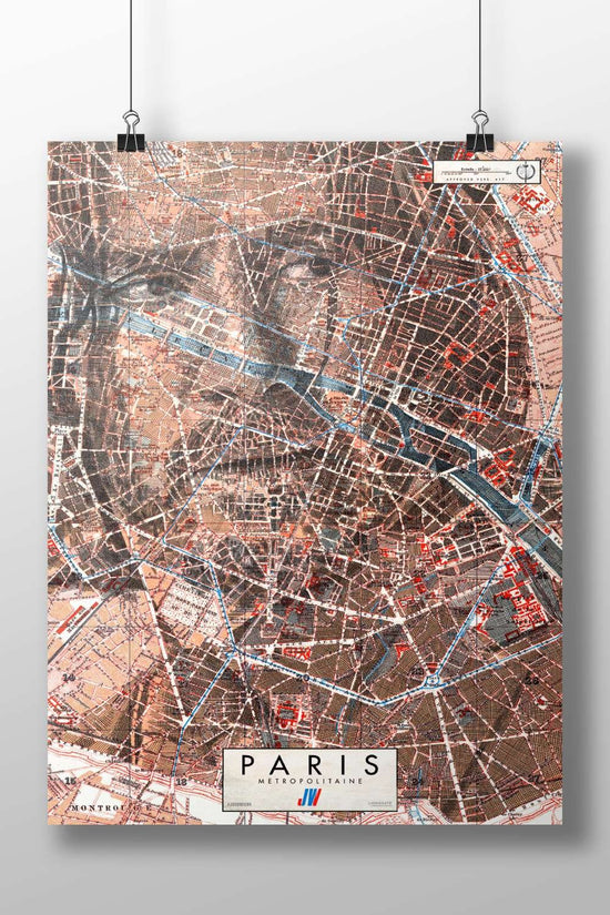 Paris Metro (RATP) map Main Subject: Paris Metro (RATP) map Matte BoizzBoard rigid print — Art wall art India | PosterBoizz