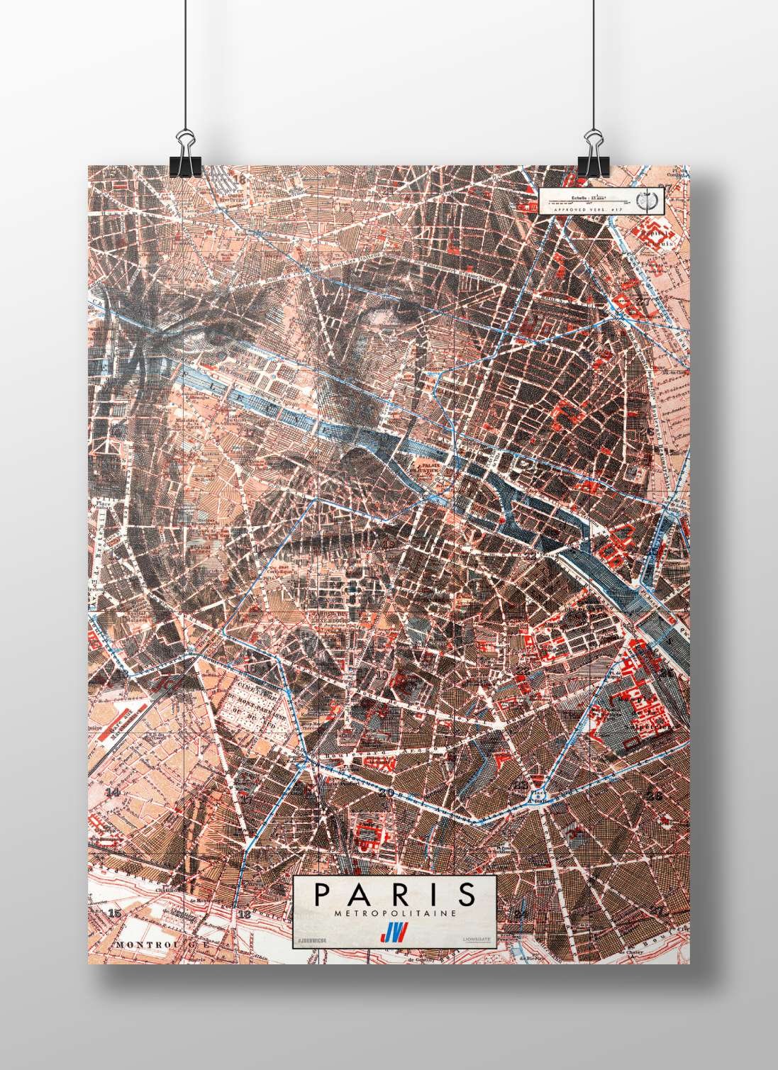 Paris Metro (RATP) map Main Subject: Paris Metro (RATP) map Matte BoizzBoard rigid print — Art wall art India | PosterBoizz