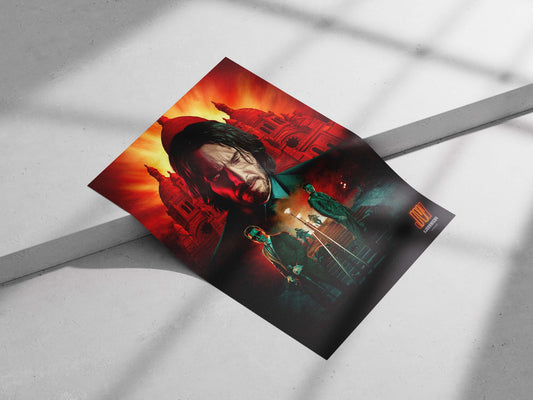 John Wick (from the John Wick franchise) Main Subject: John Wick (from the John Wick franchise) Matte poster print —