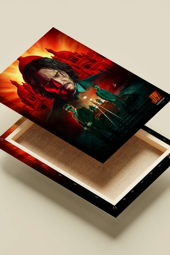 John Wick (from the John Wick franchise) Main Subject: John Wick (from the John Wick franchise) Canvas wall art — Hollywood