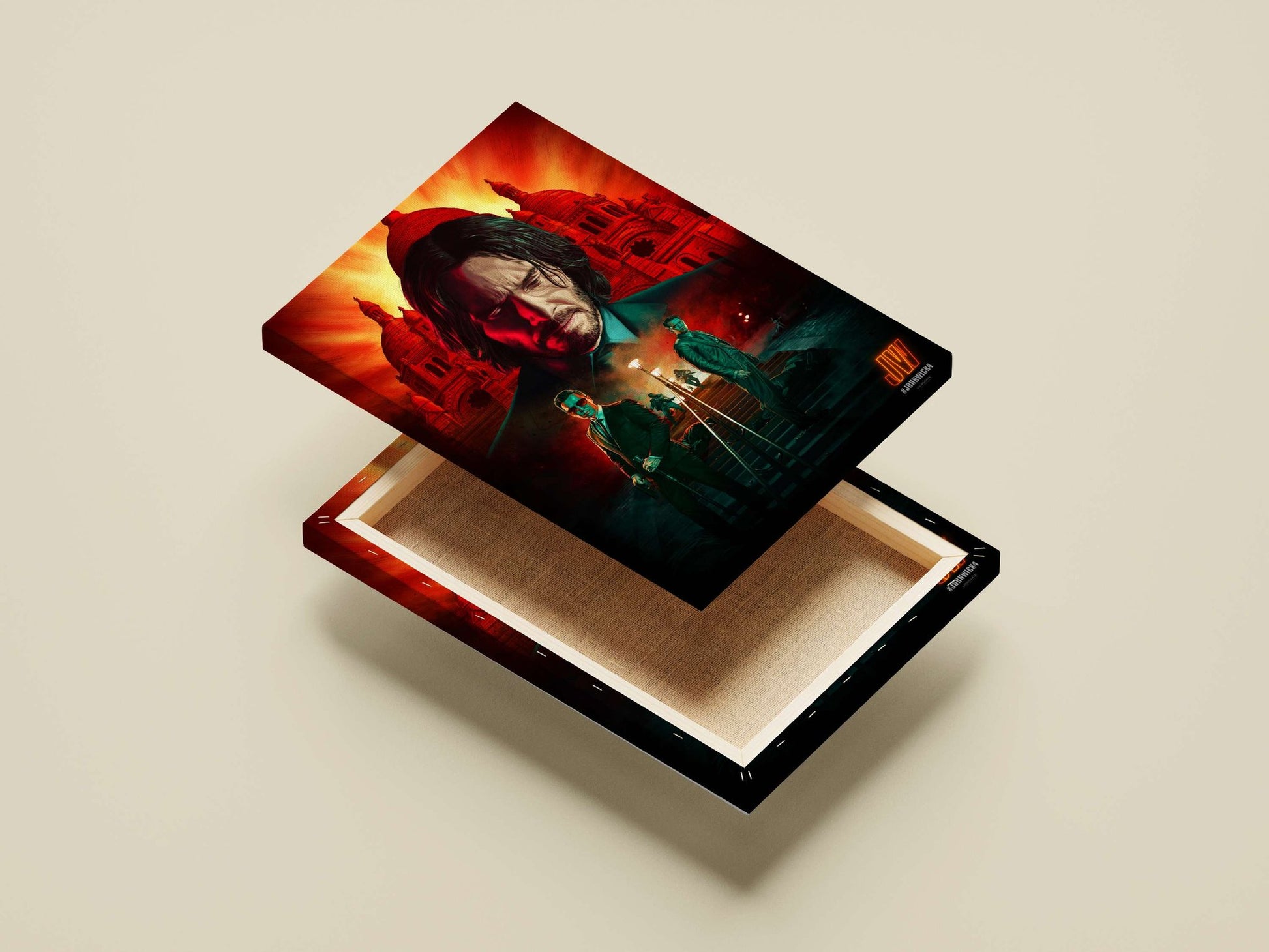 John Wick (from the John Wick franchise) Main Subject: John Wick (from the John Wick franchise) Canvas wall art — Hollywood