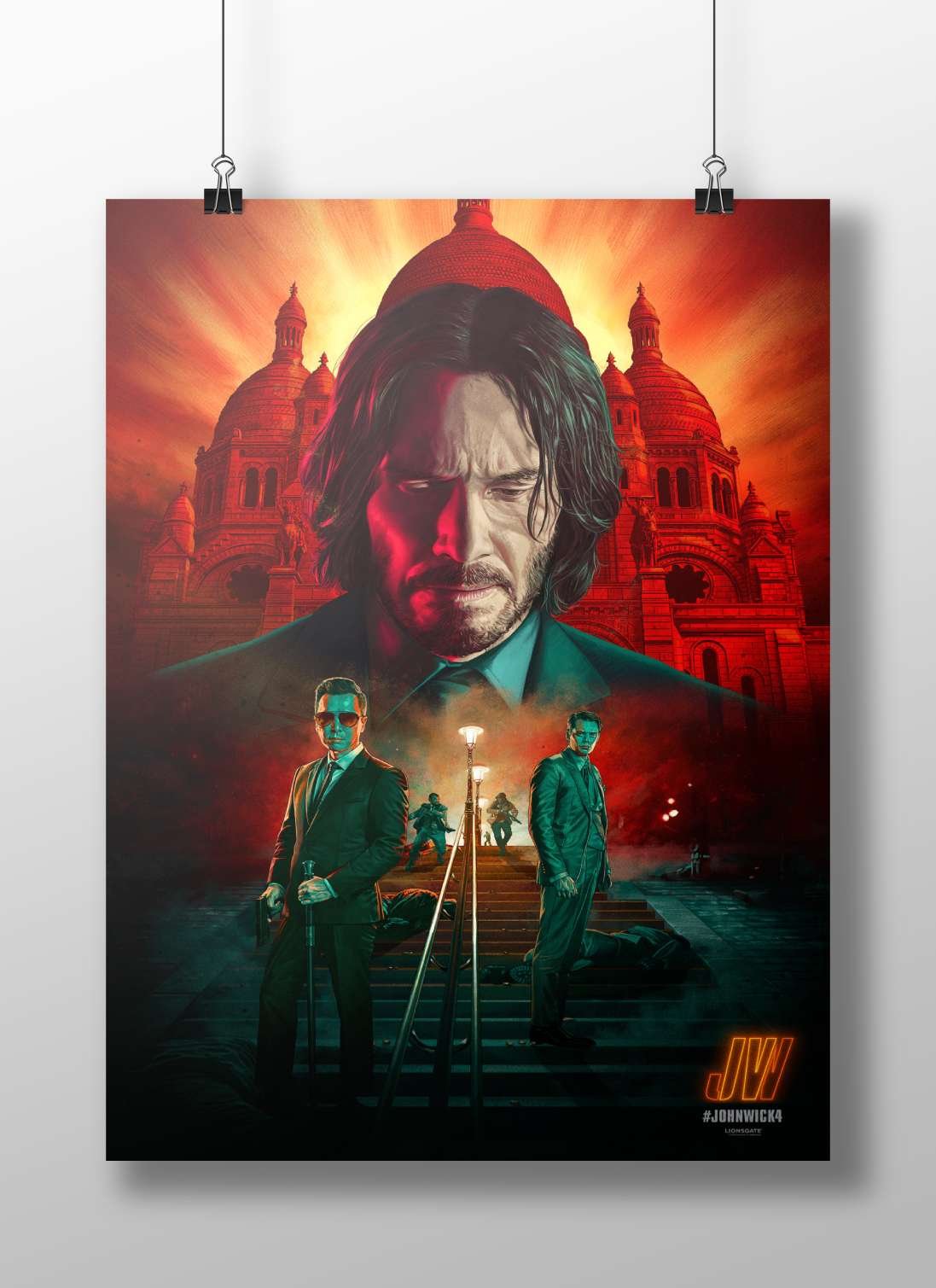 John Wick (from the John Wick franchise) Main Subject: John Wick (from the John Wick franchise) Matte BoizzBoard rigid print