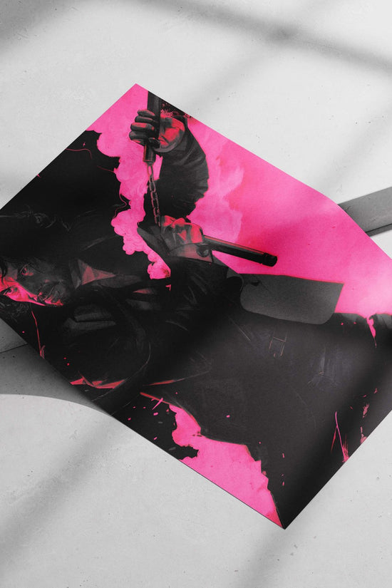 John Wick (from the John Wick franchise) Main Subject: John Wick (from the John Wick franchise) Matte poster print —