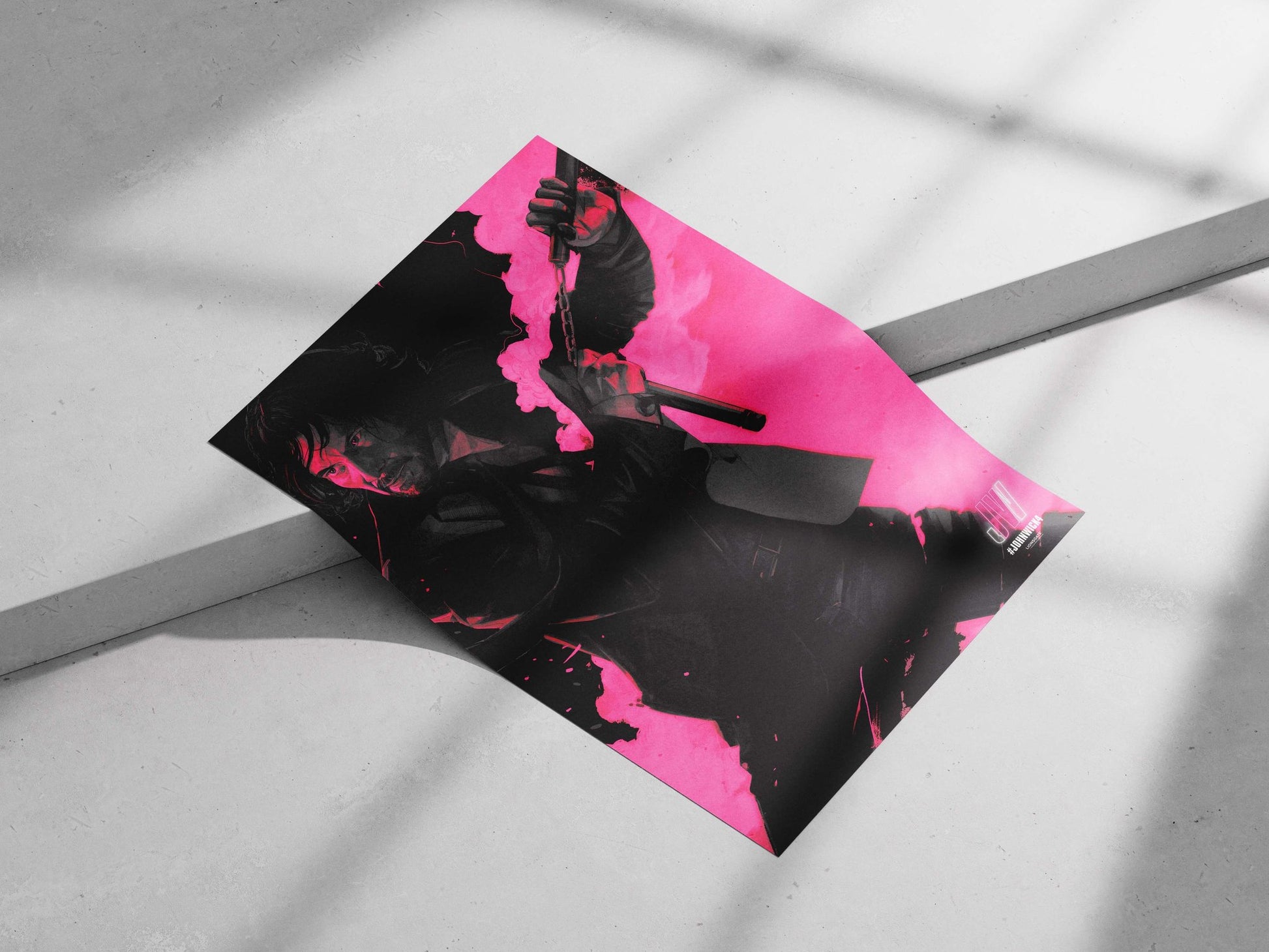 John Wick (from the John Wick franchise) Main Subject: John Wick (from the John Wick franchise) Matte poster print —