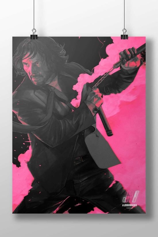 John Wick (from the John Wick franchise) Main Subject: John Wick (from the John Wick franchise) Matte BoizzBoard rigid print