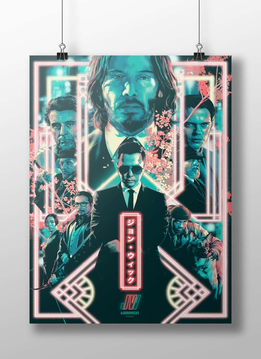 John Wick from the John Wick franchise Main Subject: John Wick from the John Wick franchise Matte BoizzBoard rigid print —