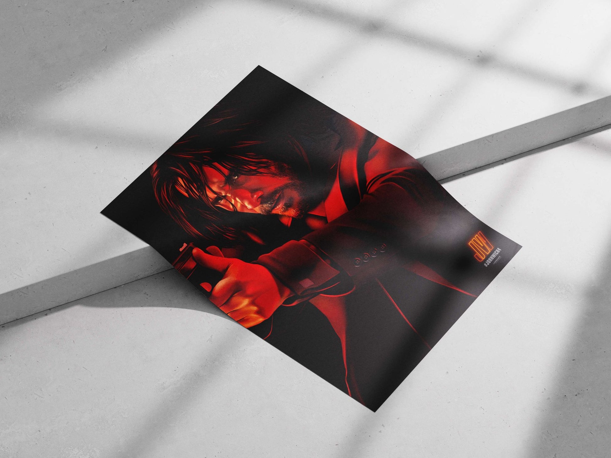 John Wick (from the John Wick franchise) Main Subject: John Wick (from the John Wick franchise) Matte poster print —
