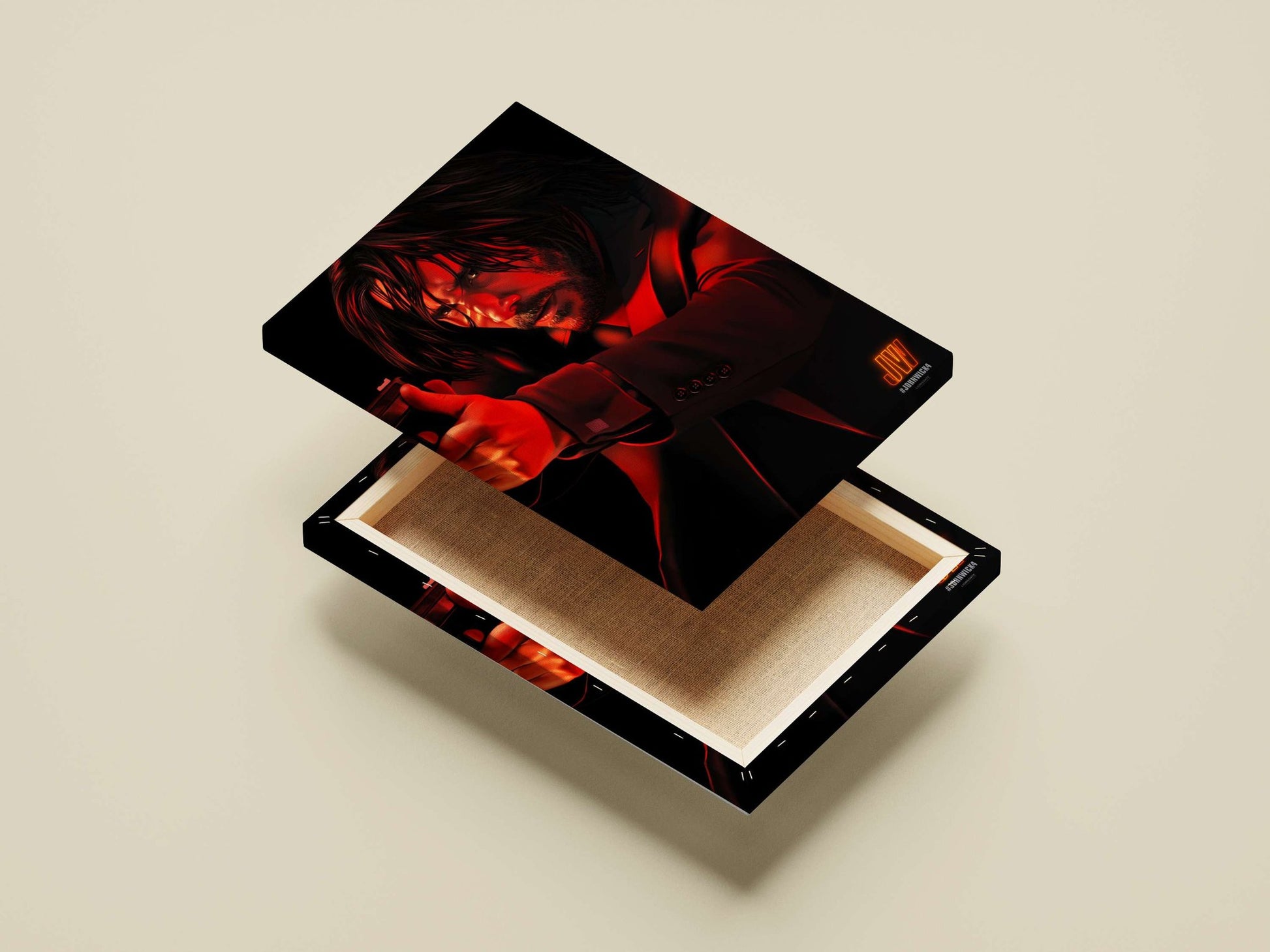 John Wick (from the John Wick franchise) Main Subject: John Wick (from the John Wick franchise) Canvas wall art — Hollywood