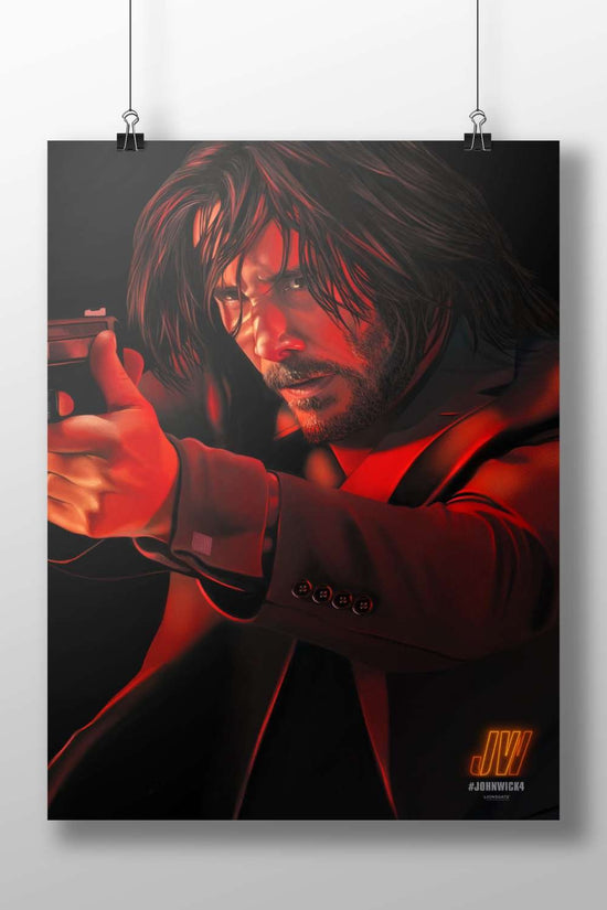 John Wick (from the John Wick franchise) Main Subject: John Wick (from the John Wick franchise) Matte BoizzBoard rigid print