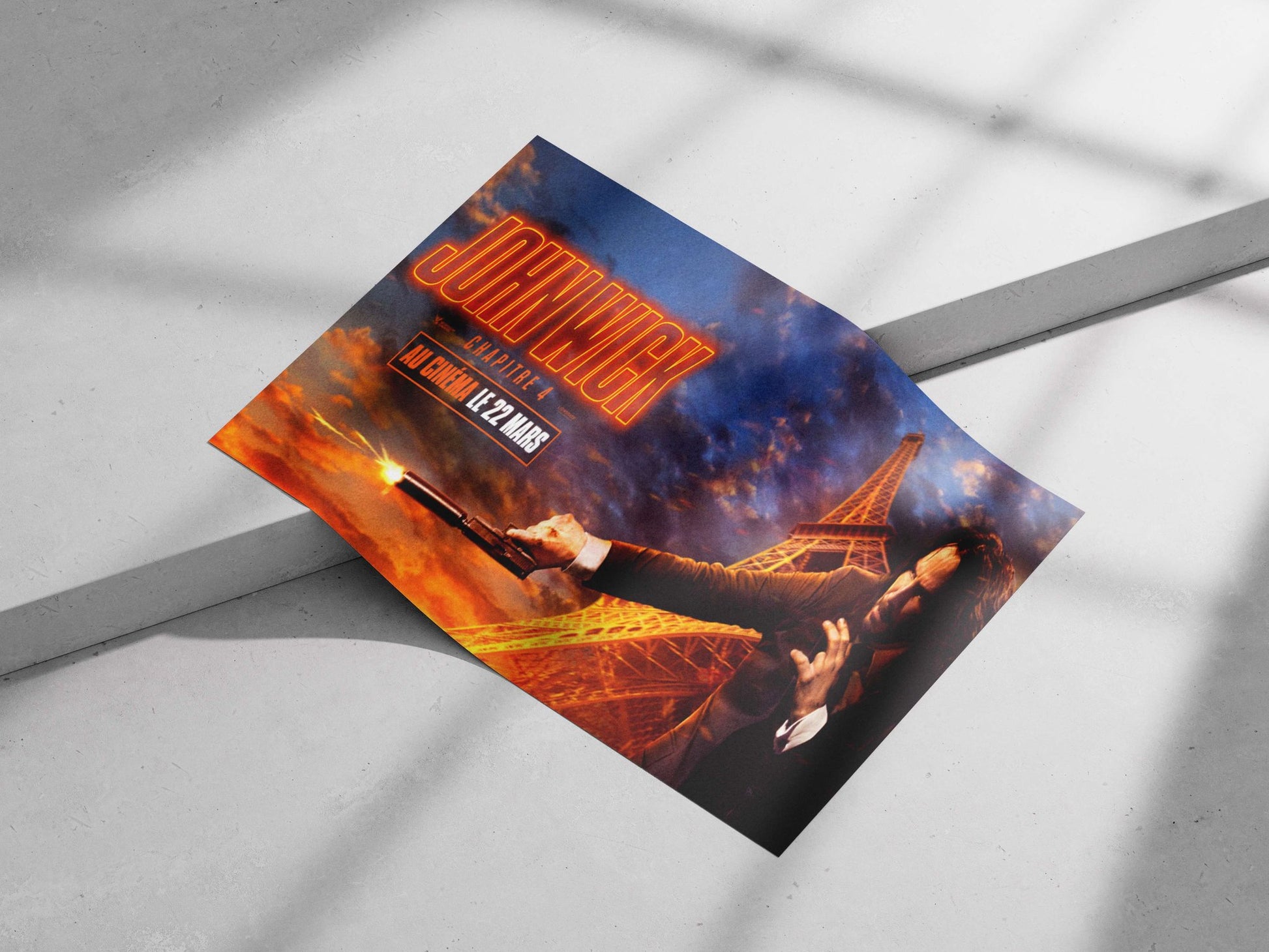 John Wick (franchise, Chapter 4) Main Subject: John Wick (franchise, Chapter 4) Matte poster print — Hollywood wall art