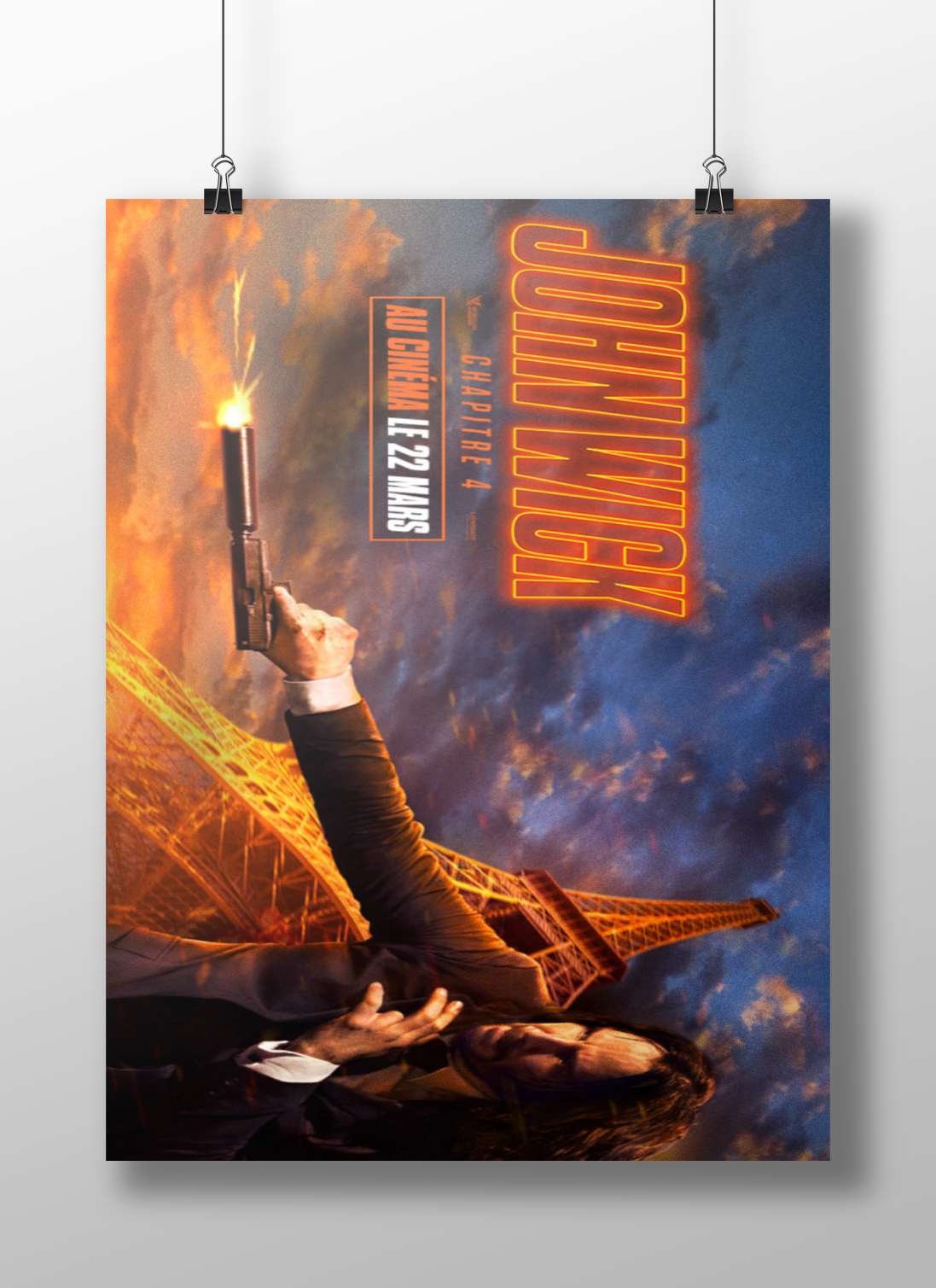 John Wick (franchise, Chapter 4) Main Subject: John Wick (franchise, Chapter 4) Matte BoizzBoard rigid print — Hollywood