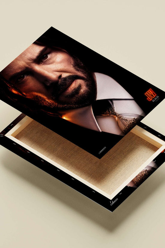 Keanu Reeves as John Wick (John Wick franchise) Main Subject: Keanu Reeves as John Wick (John Wick franchise) Canvas wall