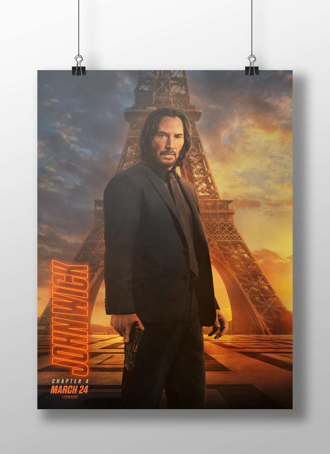 John Wick (from the John Wick franchise, specifically Chapter 4) Main Subject: John Wick (from the John Wick franchise,