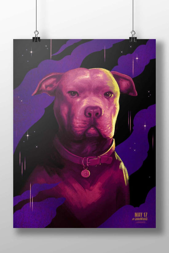 The dog from John Wick 3 (specifically the character "Dutch" as referenced by the #JohnWick3 tag) Main Subject: The dog from