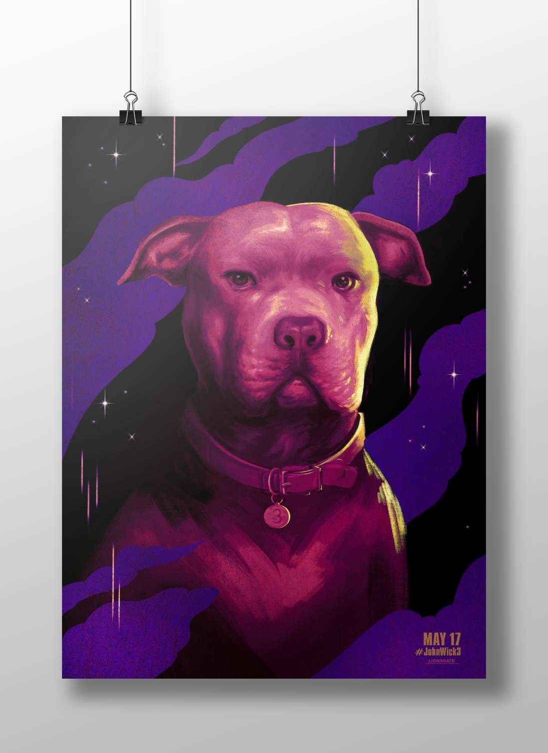 The dog from John Wick 3 (specifically the character "Dutch" as referenced by the #JohnWick3 tag) Main Subject: The dog from