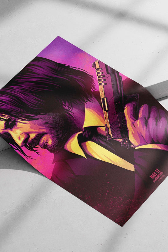 John Wick from the John Wick franchise (specifically John Wick 3) Main Subject: John Wick from the John Wick franchise