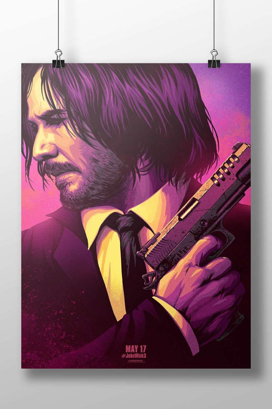 John Wick from the John Wick franchise (specifically John Wick 3) Main Subject: John Wick from the John Wick franchise