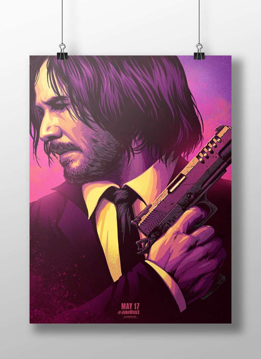 John Wick from the John Wick franchise (specifically John Wick 3) Main Subject: John Wick from the John Wick franchise