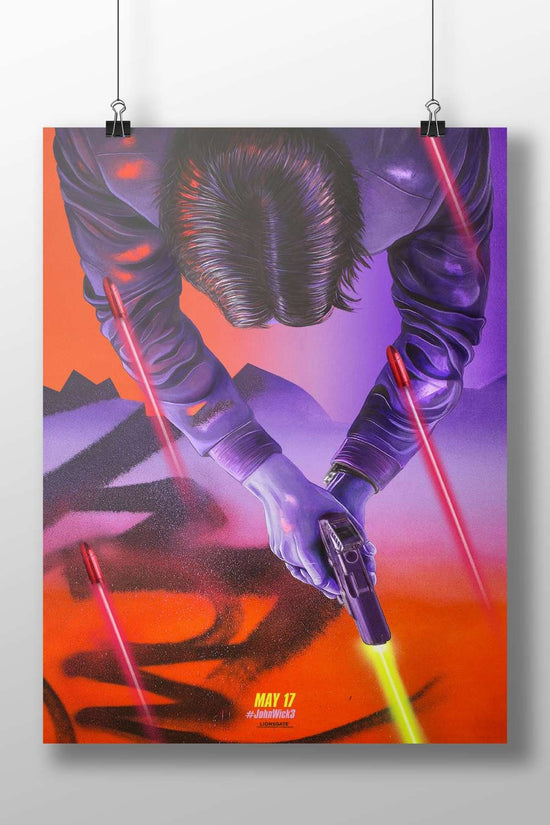 John Wick (from the John Wick franchise) Main Subject: John Wick (from the John Wick franchise) Matte BoizzBoard rigid print