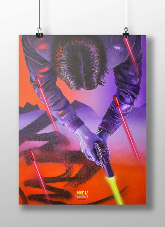 John Wick (from the John Wick franchise) Main Subject: John Wick (from the John Wick franchise) Matte BoizzBoard rigid print