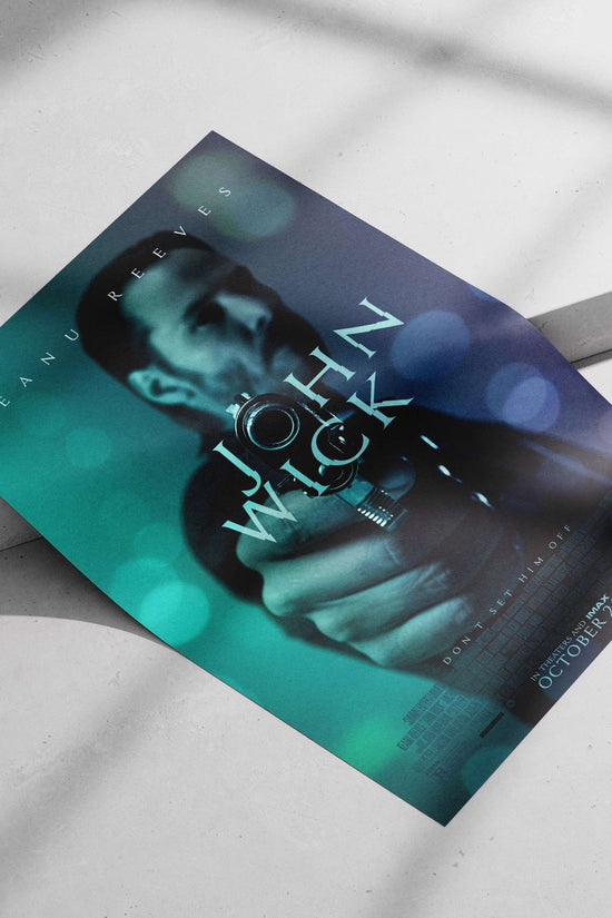 The "John Wick" film franchise. Main Subject: The "John Wick" film franchise. Matte poster print — Hollywood wall art India