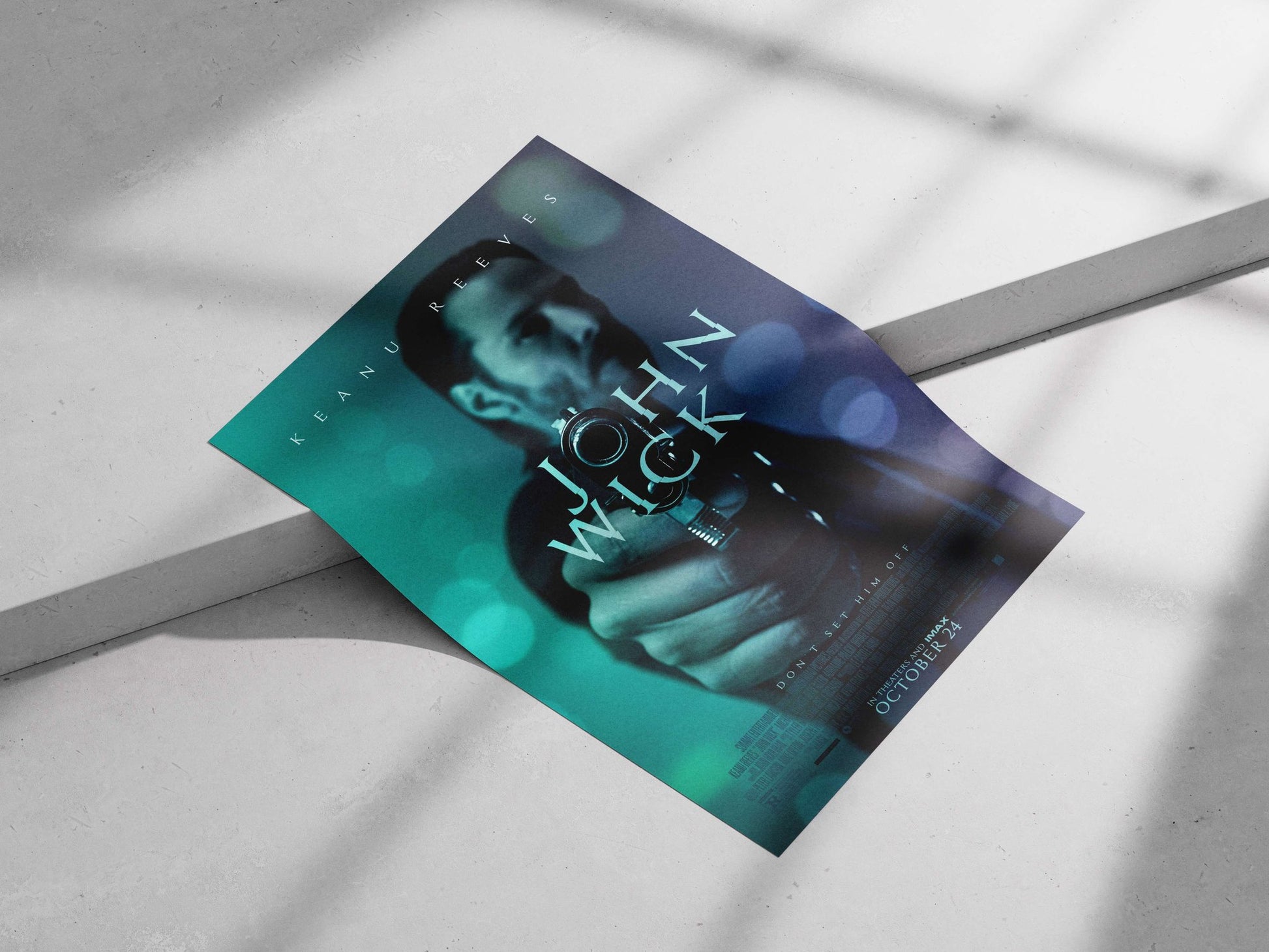 The "John Wick" film franchise. Main Subject: The "John Wick" film franchise. Matte poster print — Hollywood wall art India