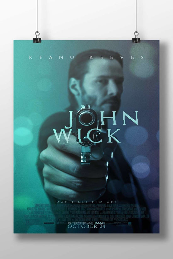 The "John Wick" film franchise. Main Subject: The "John Wick" film franchise. Matte BoizzBoard rigid print — Hollywood wall